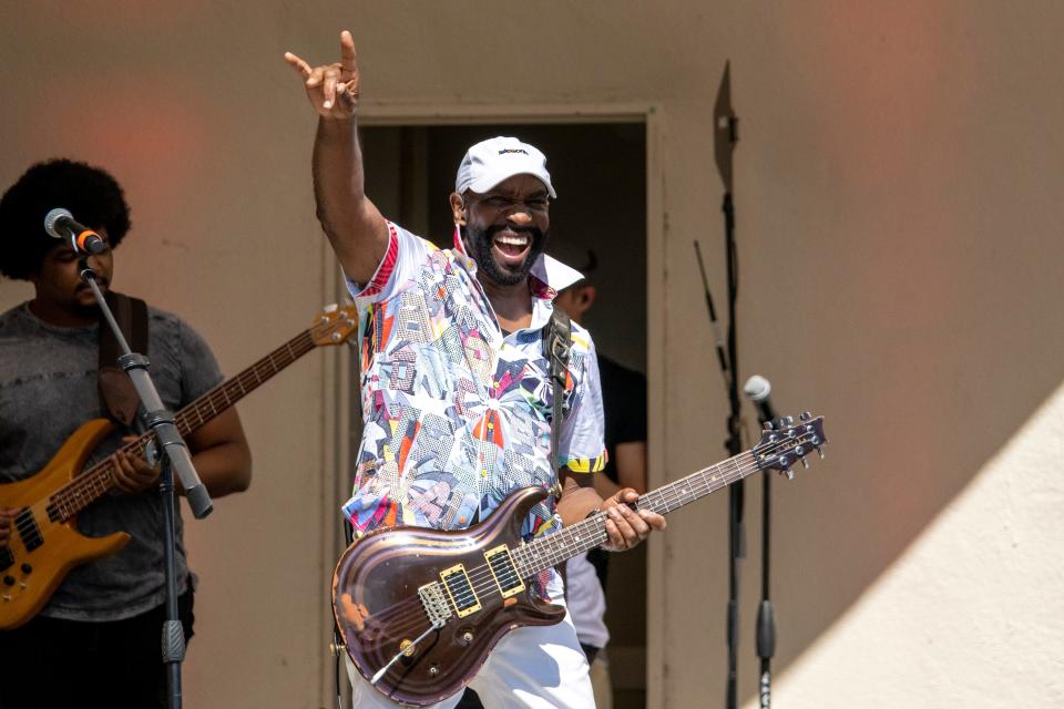 Thomas McClary, founder of The Commodores, was the headline performance at the 120th annual Georgefest in Eustis on Sunday. [Cindy Peterson/Correspondent]