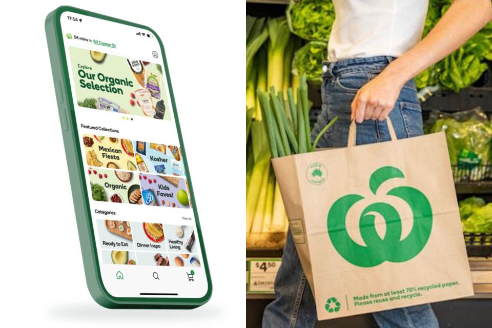 Woolworths Metro60 app on phone