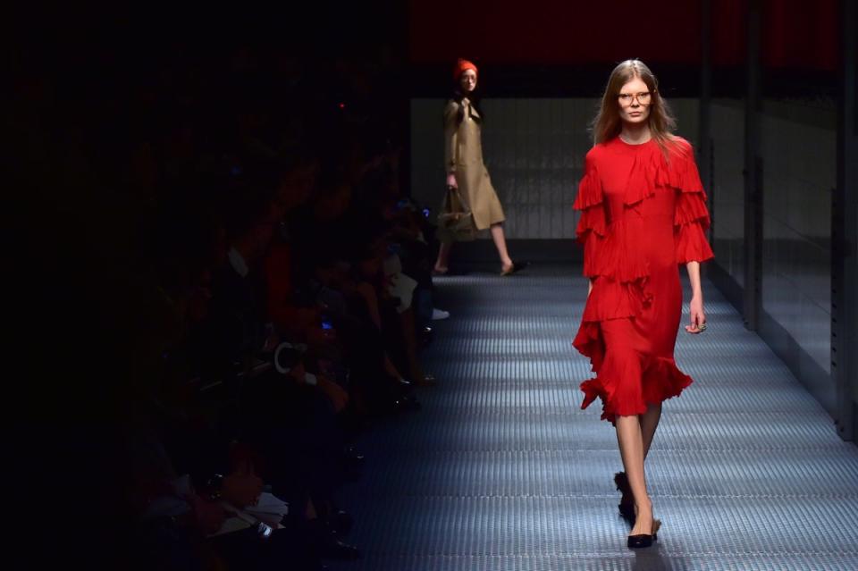 Michele’s debut Gucci show as creative director: Alessandro Michele’s first official show for Gucci, RTW AW15 (AFP via Getty Images)