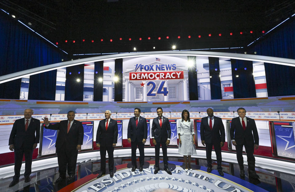 美國共和黨總統初選首場辯論於8月23日晚間進行  (Photo by Joshua Lott/The Washington Post via Getty Images)