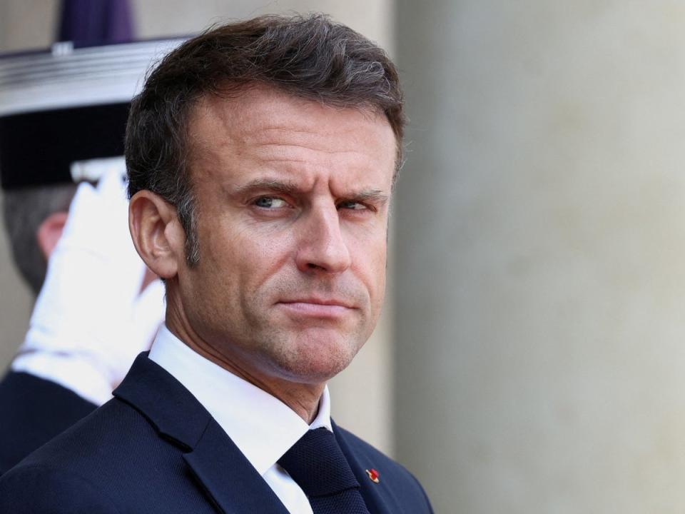 President Emmanuel Macron postponed a state visit to Germany, which was due to begin on Sunday, to handle the worst crisis for his leadership since the “Yellow Vest” protests paralysed much of France in late 2018 (Stephanie Lecocq /Reuters)