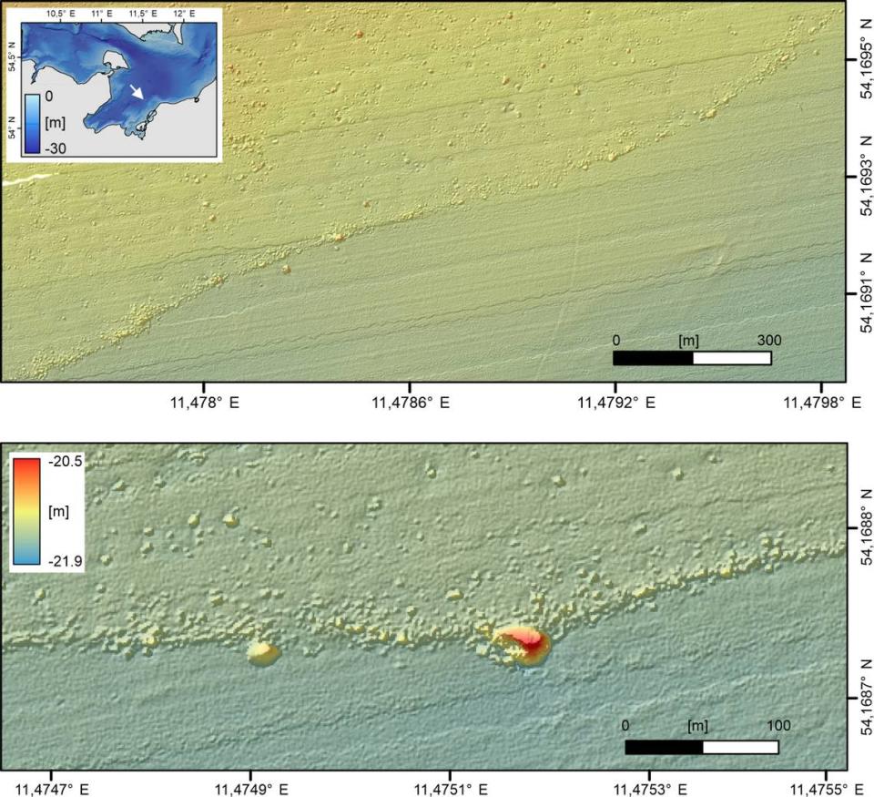 Scans showing the Blinkerwall structure. Scans from Geersen et al., (2024), shared by the University of Rostock