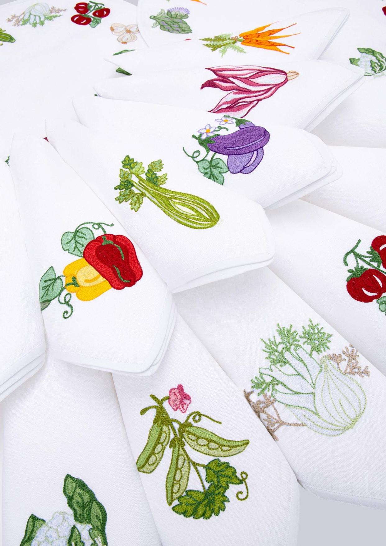 <p><a href="https://www.lorettacaponi.it/shop/vegetables-placemat-set-of-2/" rel="nofollow noopener" target="_blank" data-ylk="slk:Shop Now;elm:context_link;itc:0;sec:content-canvas" class="link rapid-noclick-resp">Shop Now</a></p><p>Vegetable Table linens</p><p>lorettacaponi.it</p><p>€480.00</p>