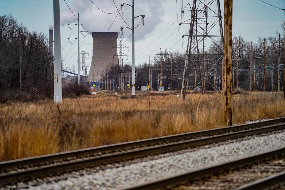 Michigan City Generating Station on Wednesday, Jan. 31, 2023, in Michigan City Ind. The station is a NIPSCO (Northern Indiana Public Service Company) coal and natural gas-fired power plant located on the shores of lake Michigan.