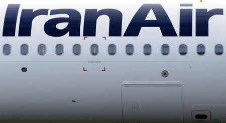 FILE PHOTO: An Airbus A321 with the description "IranAir" is pictured on the tarmac in Colomiers near Toulouse, France, January 11, 2017. REUTERS/Regis Duvignau/File Photo