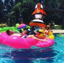 <p>The singer captured her parents, Billy Ray and Tish, clowning in pool float heaven. “Mama and Daddy playin catch w Nemo!” Miley wrote. “Life is beautiful! … Never grow up!!!!!” If they are anything like their famous daughter, they won’t! (Photo: <a rel="nofollow noopener" href="https://www.instagram.com/p/BW3TioWhTtk/?taken-by=mileycyrus" target="_blank" data-ylk="slk:Miley Cyrus via Instagram;elm:context_link;itc:0;sec:content-canvas" class="link ">Miley Cyrus via Instagram</a>) </p>