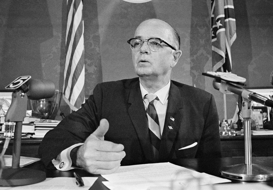 Gov. Lester Maddox at an Atlanta news conference in 1970. (Photo: Joe Holloway Jr./AP)