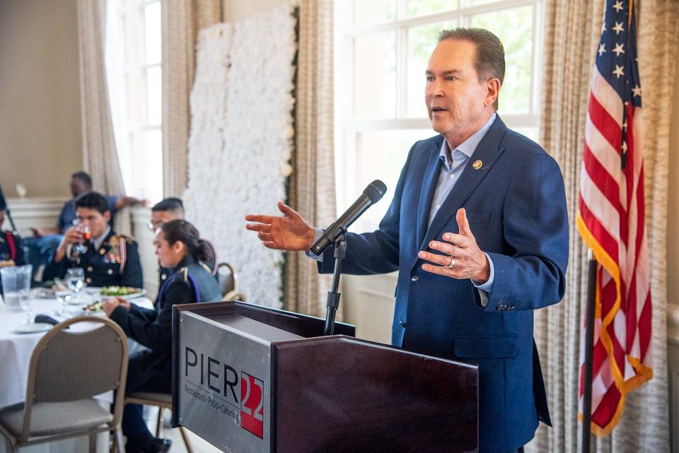 U.S. Rep. Vern Buchanan addressed a packed audience at the Manatee Tiger Bay Club in April, hours after announcing his re-election bid for District 16.