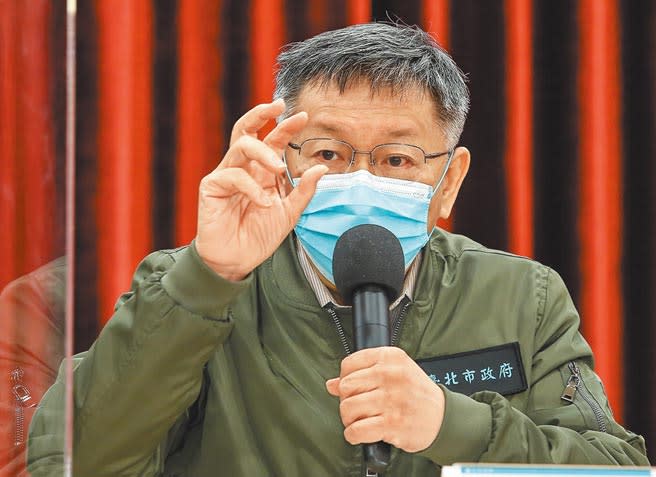 台北市長柯文哲。(陳俊吉攝)