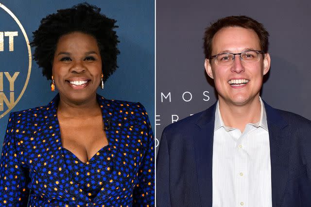 <p>Todd Owyoung/NBC;Sean Zanni/Patrick McMullan via Getty </p> (L-R) Leslie Jones and Steve Kornacki.