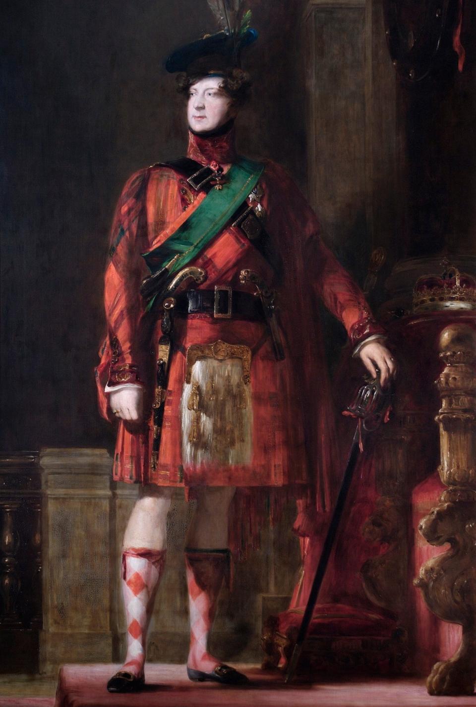 Portrait of King George IV Scottish tourism tartan