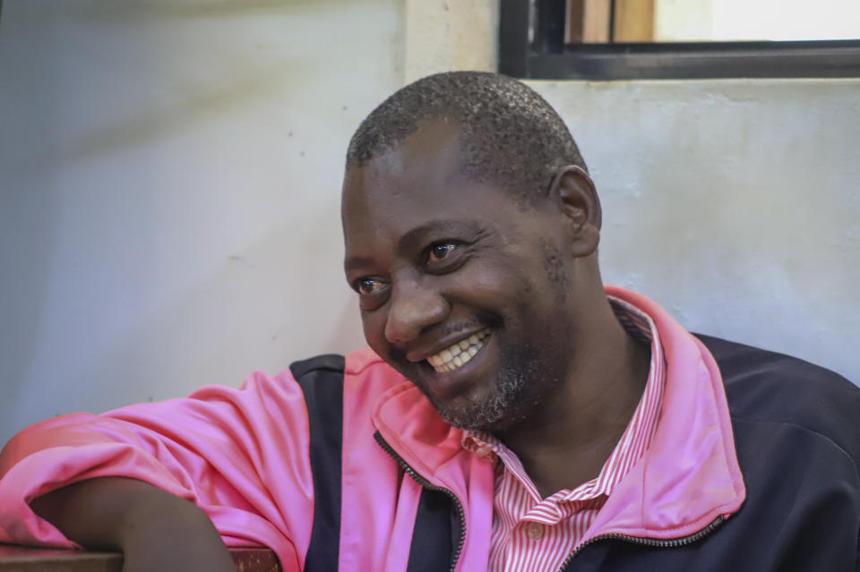 FILE - Preacher Paul Mackenzie who was accused of leading a starvation doomsday cult that led to the deaths of more than 400 people, appears at a court in Malindi, Kenya Tuesday, May 2, 2023. He said Kitawaramba, which means in kiSwahili, "It will come back to haunt you," as people confronted him while he waited to be driven to court. The unfamiliar word appeared to be a threat, and it quickly took on a life of its own. Kenyans used it to warn others that something bad may happen to them for their actions.(AP Photo, File)