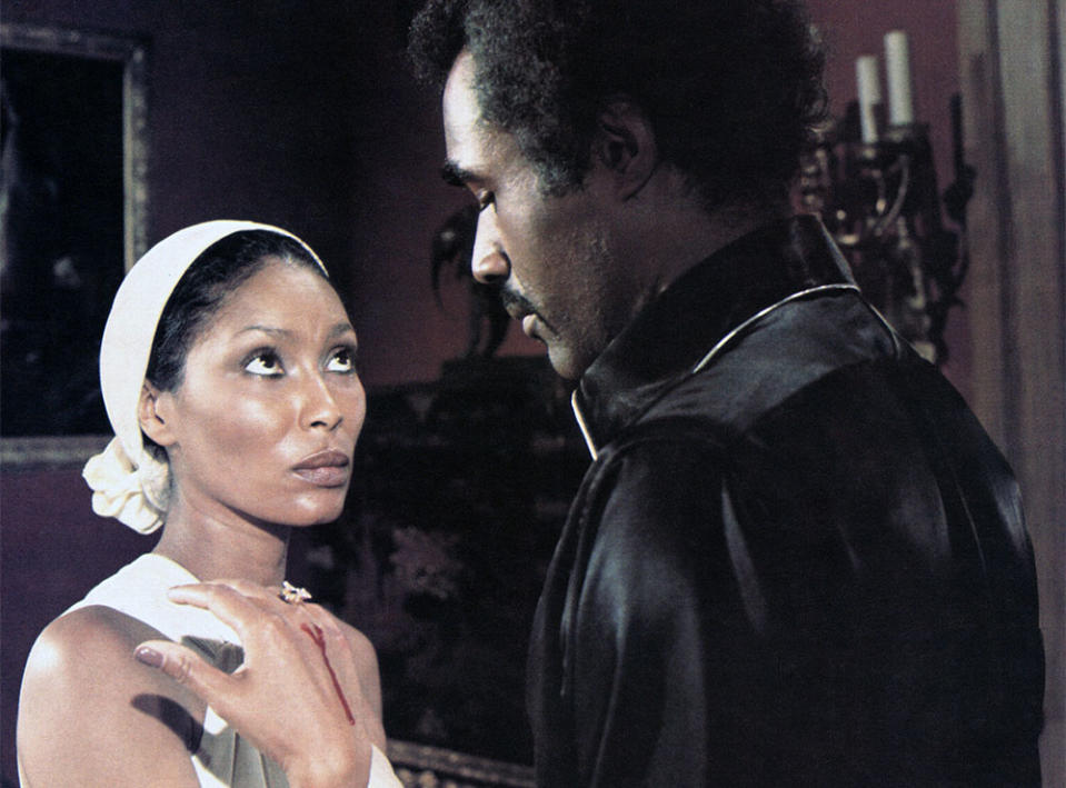 Marlene Clark and Calvin Lockhart in THE BEAST MUST DIE, 1974