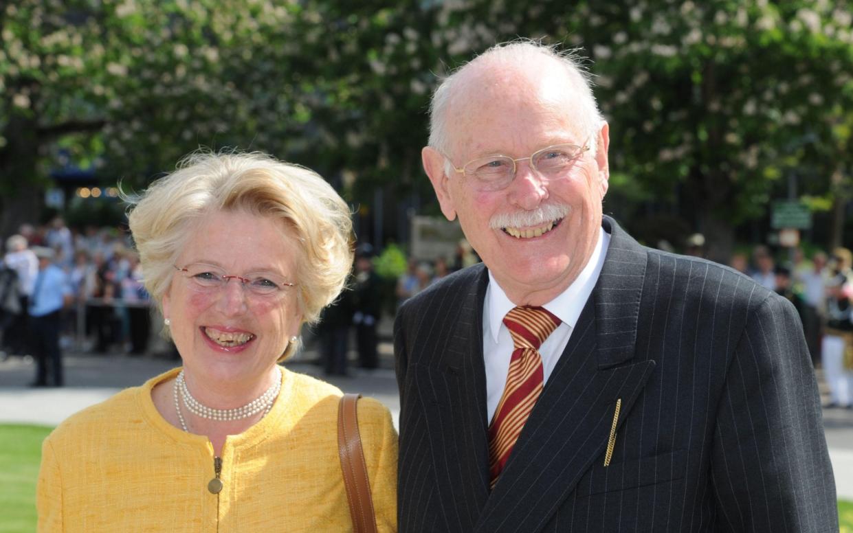 Maximilian, Margrave of Baden, and his wife Valerie, the Margravine, in Baden-Baden, 2012 - ULI DECK/alamy