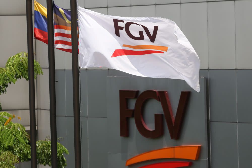 The Felda Global Ventures logo is pictured at its headquarters in Kuala Lumpur October 9, 2019. — Picture by Choo Choy May