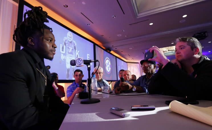 Marcell Harris was one of three players to represent Florida at SEC Media Days. (AP Photo/Butch Dill)