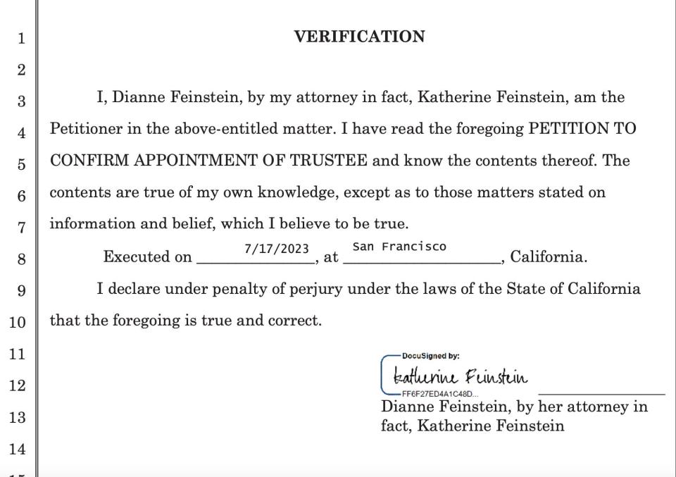 Katherine Feinstein attorney in fact