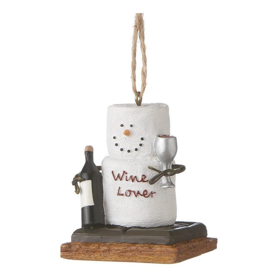 9) S’mores Wine Lover Ornament