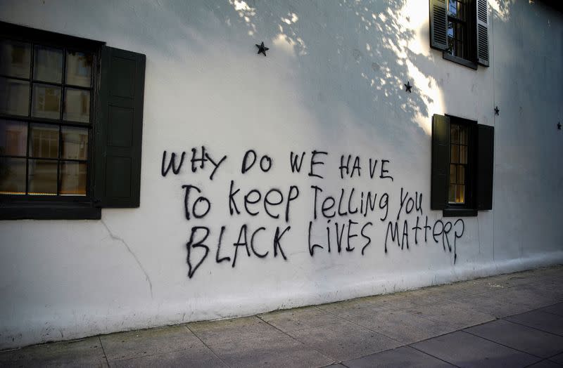 Demonstrators rally near the White House against the death in Minneapolis police custody of George Floyd in Washington, D.C.