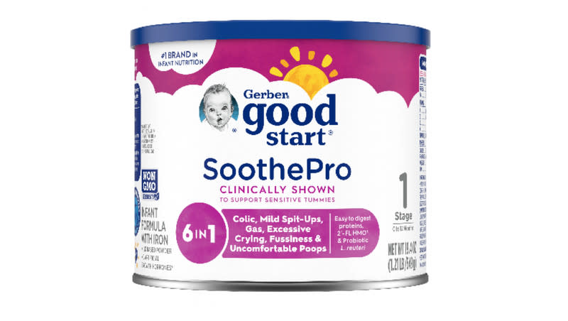 Gerber Good Start SoothePro Powdered Infant Formula is pictured in this handout photo from the FDA Monday, May 15, 2023. The product was recalled due to potential contamination issues.