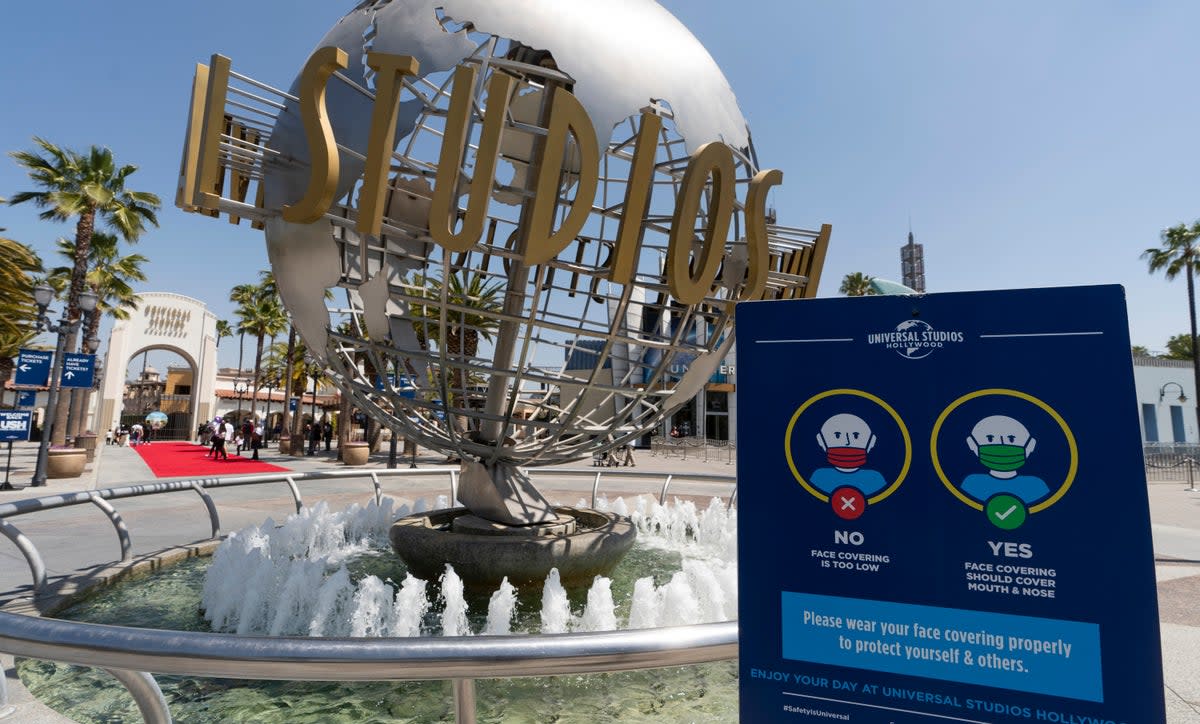 Universal Studios Hollywood reopened to the public in April 2021 after being shut by the Covid pandemic  (AP)