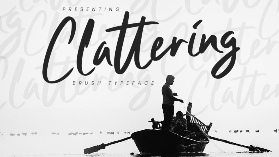 Free script fonts: Clattering