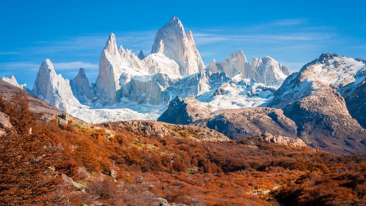 Fitz Roy Peak Surrounded by Autumn Colors