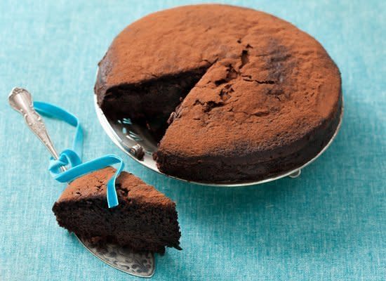 This dense chocolate cake gets even more flavorful when made a day ahead, making it an ideal, simple dessert for a holiday party. It's so rich it doesn't even need frosting. A dusting of cocoa powder is all the finishing needed.    <strong>Get the <a href="http://www.huffingtonpost.com/2011/10/27/rich-chocolate-cake_n_1059384.html" target="_hplink">Rich Chocolate Cake</a> recipe</strong>