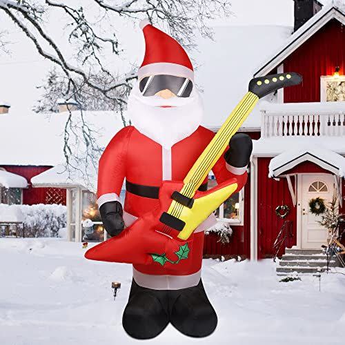 9) Santa Claus with Bass Guitar Wearing Sunglasses