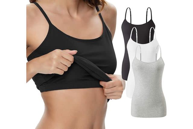 I've Been Going Braless in These Shelf-Bra Tanks That Are Under-$10 Apiece  for a Year