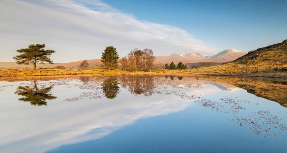 Coniston Old Man reflected in Kelly Hall Tarn in The Lake District (Loop Images/Universal Images Gro)