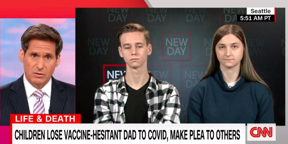 Katie and Evan Lane speaking to CNN's "New Day."