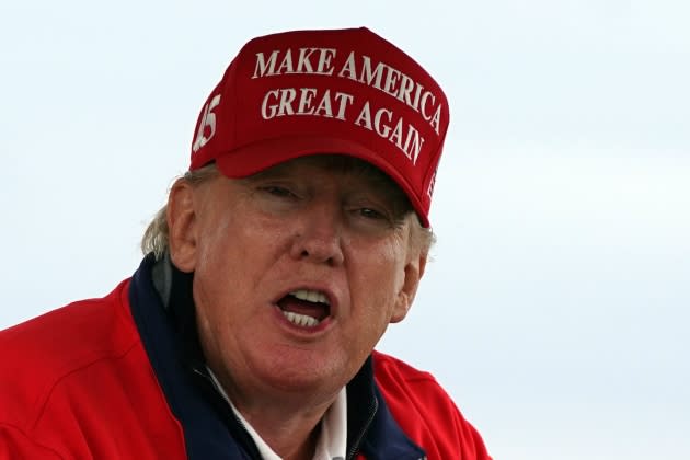 donald-trump-e-jean-reaction-2.jpg Donald Trump visit to UK - Credit: Andrew Milligan/PA Images/Getty Images