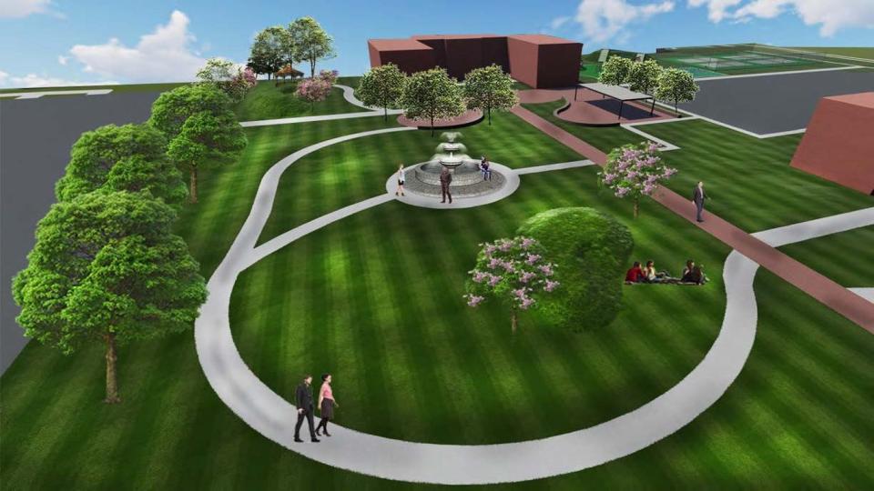 A rendering of Long Branch's new Health, Wellness, and Technology Center, to be built on Bath Avenue on property donated to the city by Monmouth Medical Center.