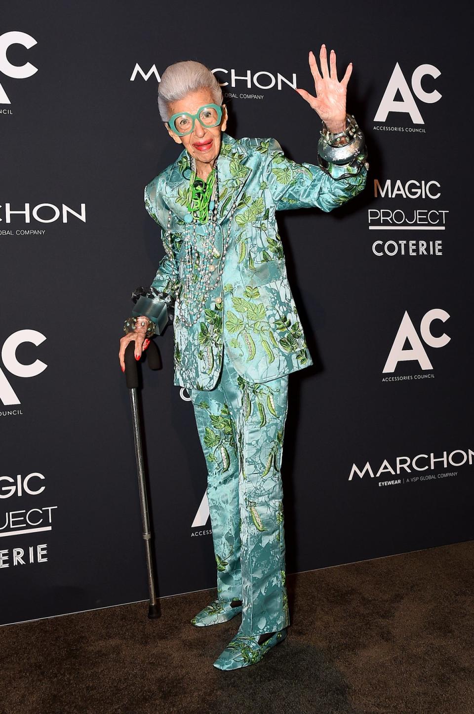 Iris Apfel attends the 25th Annual ACE Awards on 2 November 2021 (Getty Images for Accessories Cou)