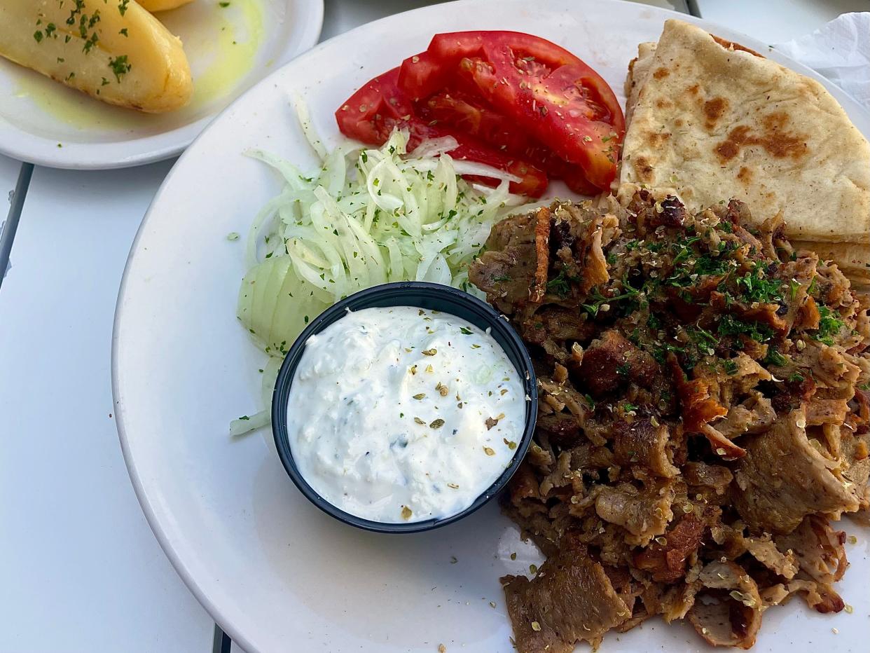Gyro Platter from Santorini Greek Cuisine in DeLand.