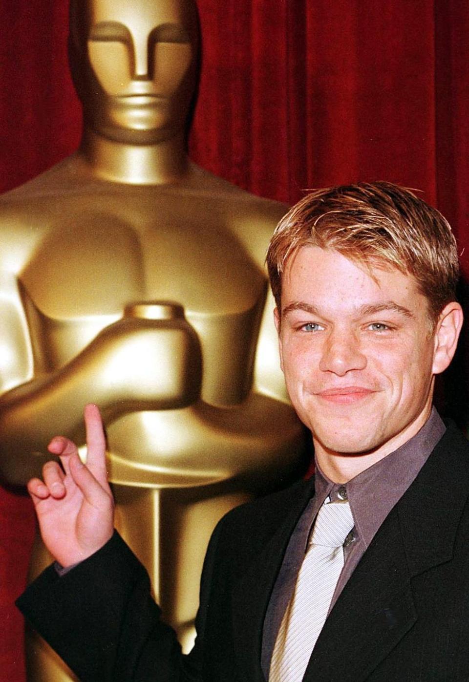 <p>Pre-<em>Bourne </em>trilogy, Matt Damon entered Hollywood as a heavy-hitting newcomer when he wrote and starred in <em>Good Will Hunting</em>. The movie was a smash hit, and the following year Damon was a double nominee at the Academy Awards as a result.</p>