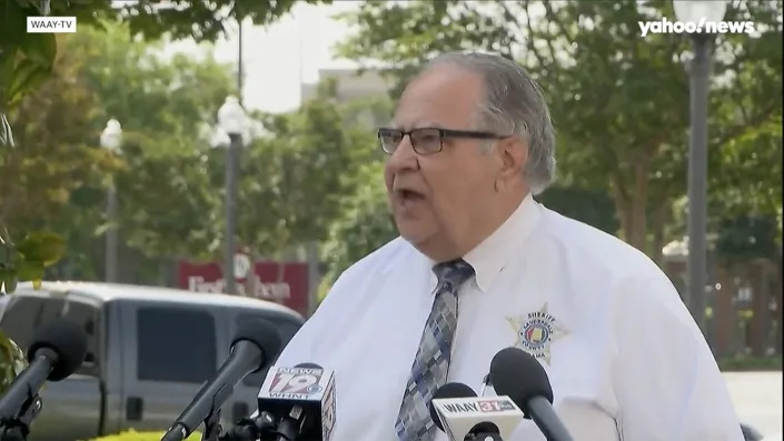 Lauderdale County Sheriff Rick Singleton speaks during a news conference in Florence, Ala.