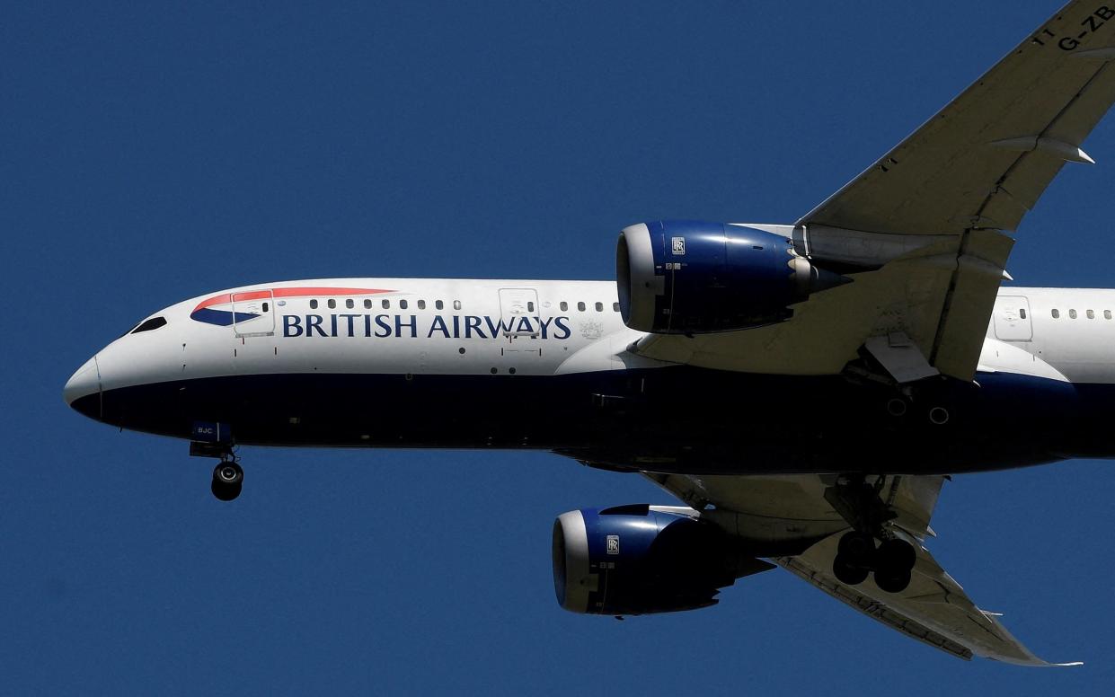 british airways plane