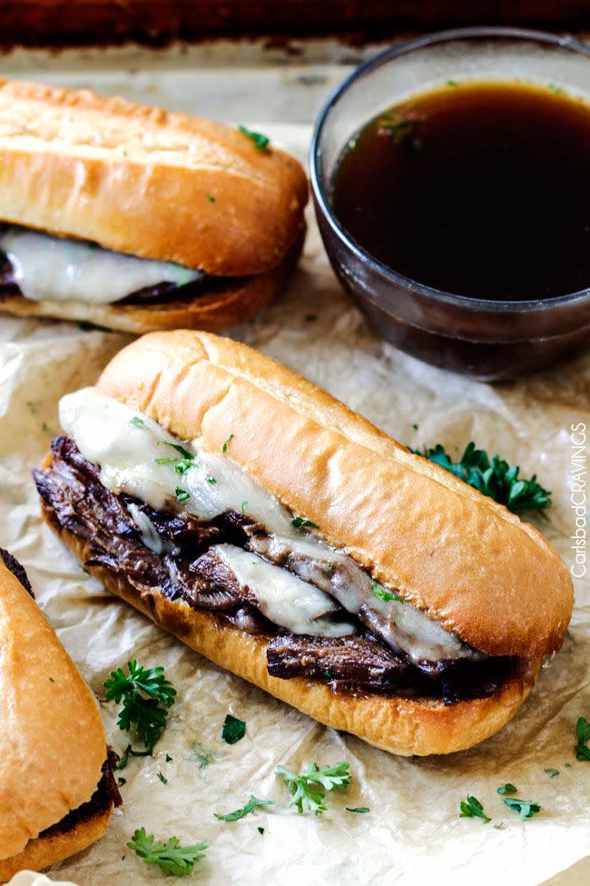 Slow-Cooker French Dip Sandwiches