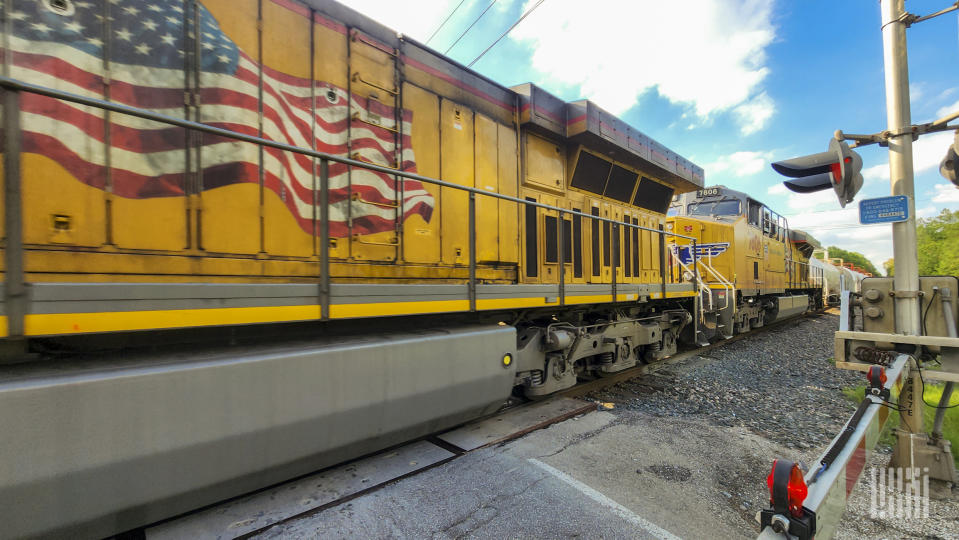 Union Pacific was one of the railroads affected by CBP's five-day closure of the border crossings at El Paso and Eagle Pass, Texas. (Photo: Jim Allen/FreightWaves)