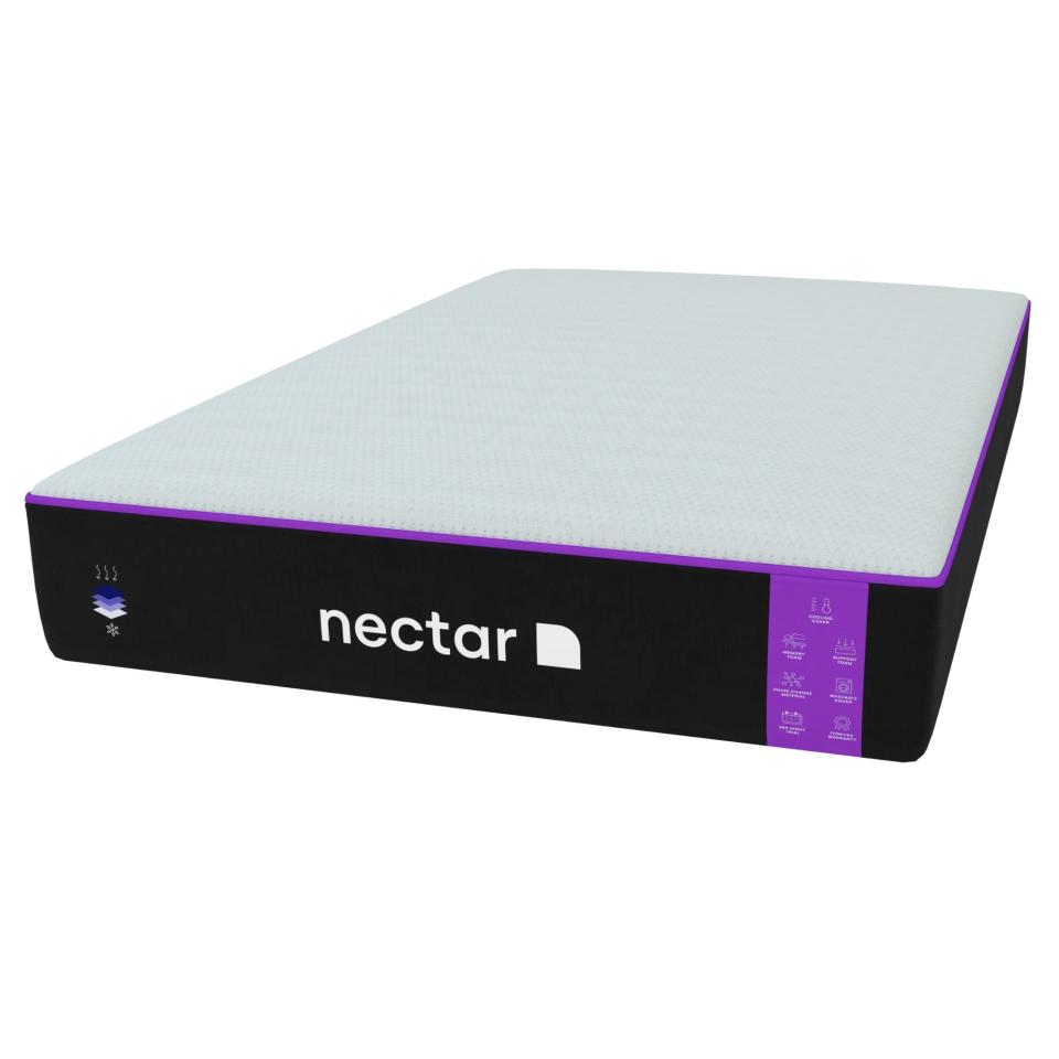 A Nectar Premier Hybrid mattress on a transparent background