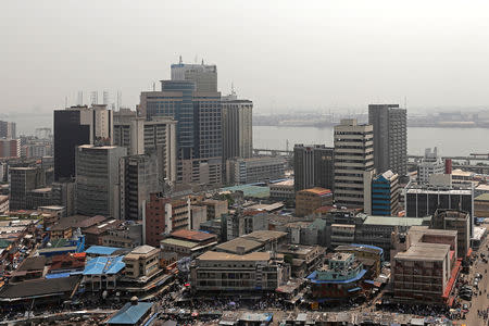 A general view shows the central business district in Nigeria's commercial capital of Lagos, Nigeria February 10, 2019. REUTERS/Nyancho NwaNri