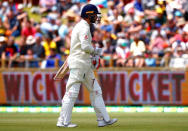 Cricket - Australia v England - Ashes test match - WACA Ground, Perth, Australia, December 17, 2017 - England's Mark Stoneman reacts as he walks off the ground after being dismissed during the fourth day of the third Ashes cricket test match. REUTERS/David Gray