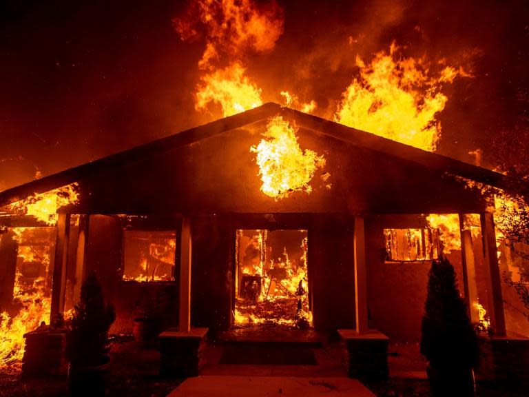 California wildfires: Trump flies in as rain storms could bring more misery to struggling state