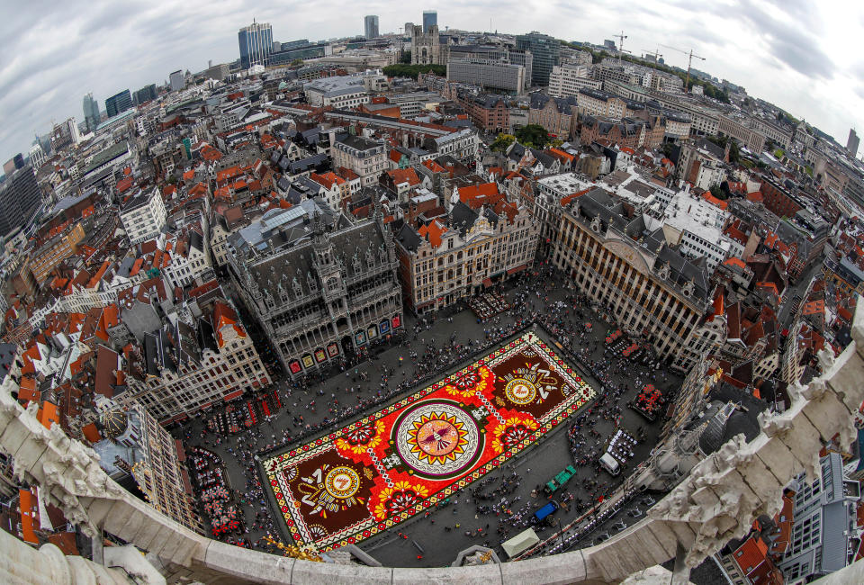 FOTOS | México protagoniza tradicional alfombra floral gigante de Bruselas
