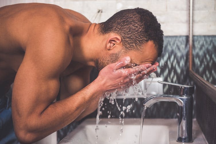 <span class="caption">A good skincare regime starts with removing dirt from skin.</span> <span class="attribution"><a class="link " href="https://www.shutterstock.com/image-photo/side-view-handsome-afro-american-man-582848200" rel="nofollow noopener" target="_blank" data-ylk="slk:Shutterstock;elm:context_link;itc:0;sec:content-canvas">Shutterstock</a></span>