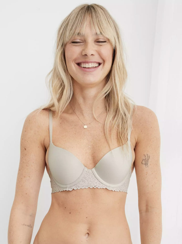 Intimissimi Soft Beige Strapless Bra With Graduated Padding And Plunge  Front