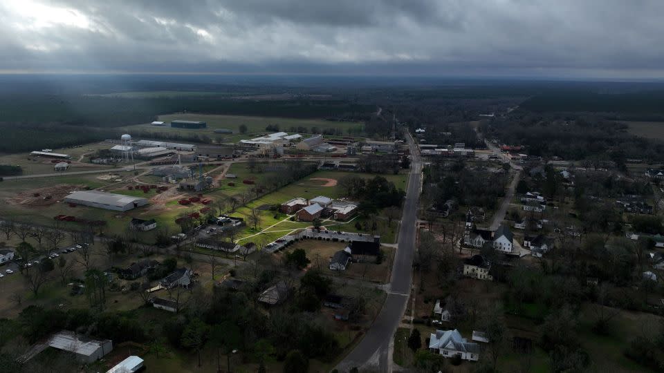 Carter's hometown of Plains is seen in February from the sky. - Hyosub Shin/Atlanta Journal Constitution/TNS/Zuma