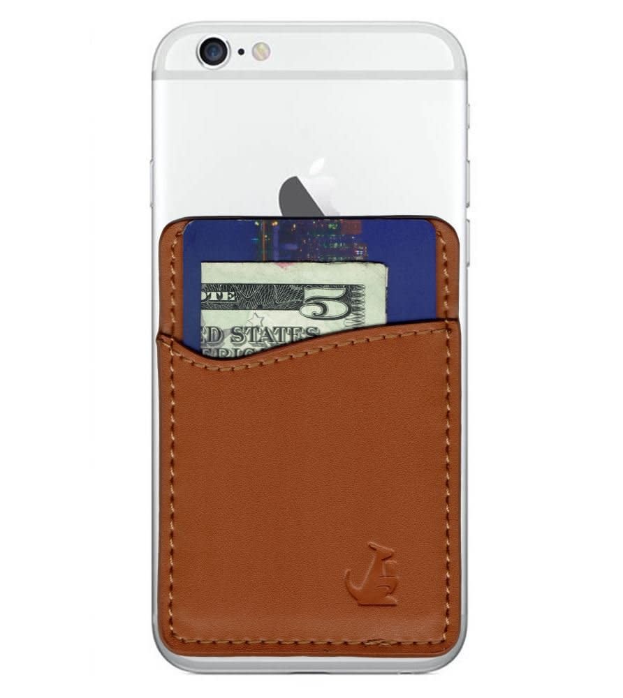 Wallaroo Stick-On Leather Card Holder